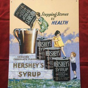 Vintage Replica Tin Metal Sign Hershey's - Set